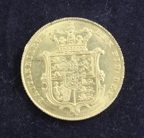 A George IV gold sovereign, 1829,